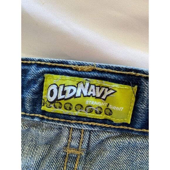 Old Navy Kids Denim Jeans Size 16 Regular Straight Fit Blue Denim 100% Cotton - Picture 4 of 15